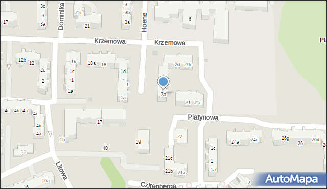 Gdańsk, Hoene Emilii, 2a, mapa Gdańska