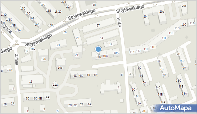 Gdańsk, Hoża, 10D, mapa Gdańska