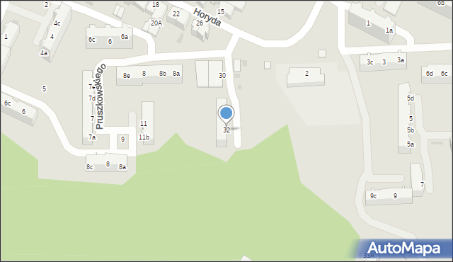 Gdynia, Horyda Z., kmdr., 32, mapa Gdyni