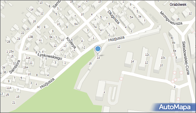 Gdynia, Hozjusza, 14, mapa Gdyni