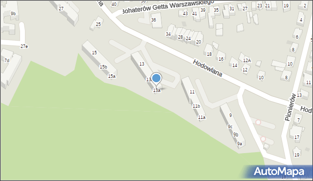 Gdynia, Hodowlana, 13a, mapa Gdyni