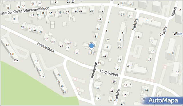 Gdynia, Hodowlana, 8, mapa Gdyni