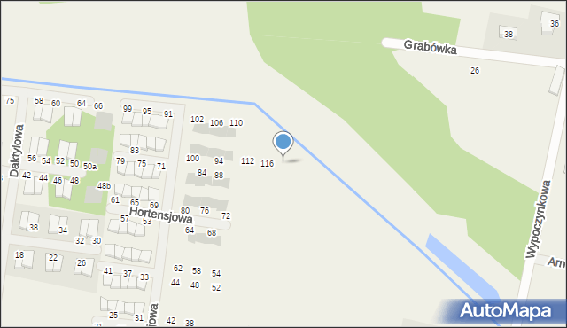 Grabówka, Hortensjowa, 120, mapa Grabówka