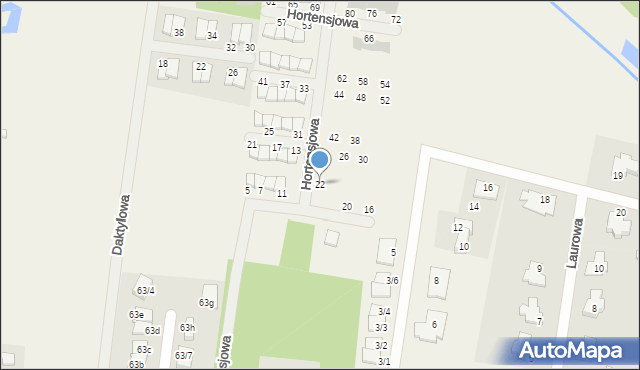 Grabówka, Hortensjowa, 22, mapa Grabówka