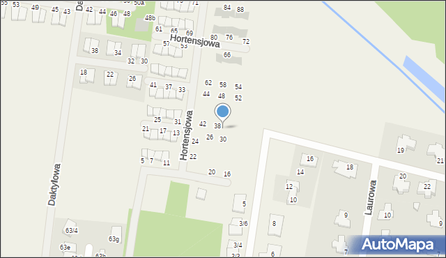 Grabówka, Hortensjowa, 36, mapa Grabówka