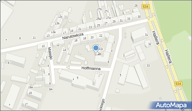 Grudziądz, Hoffmanna Alfonsa, 6a, mapa Grudziądza