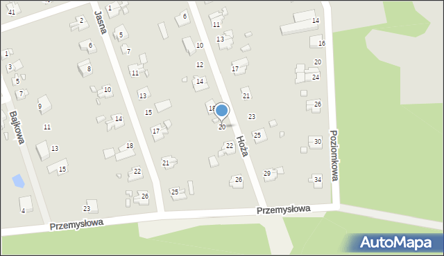 Gubin, Hoża, 20, mapa Gubin