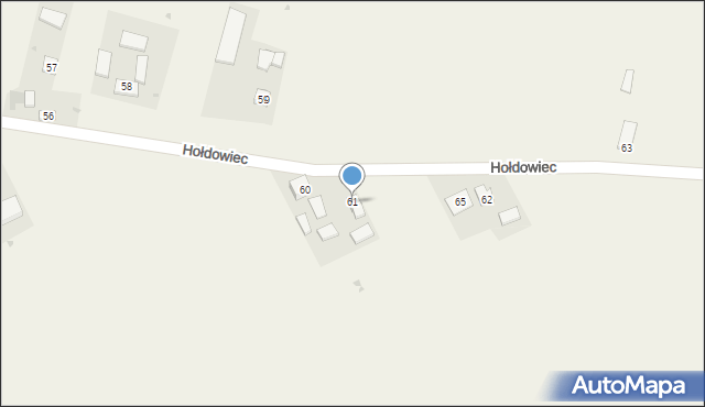 Hołdowiec, Hołdowiec, 61, mapa Hołdowiec