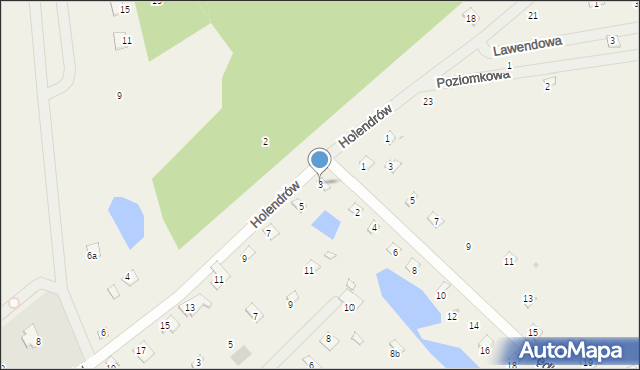 Holendry, Holendrów, 3, mapa Holendry