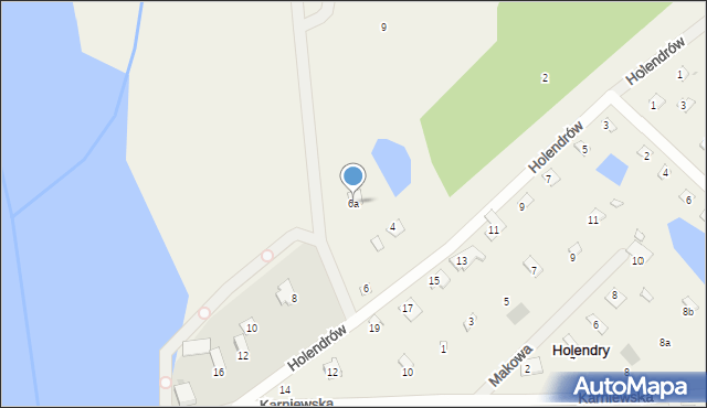 Holendry, Holendrów, 6a, mapa Holendry