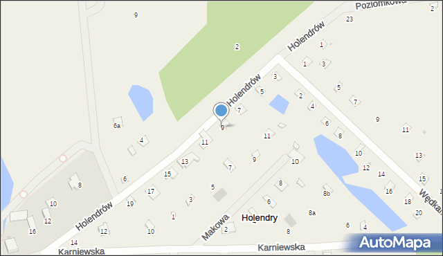 Holendry, Holendrów, 9, mapa Holendry