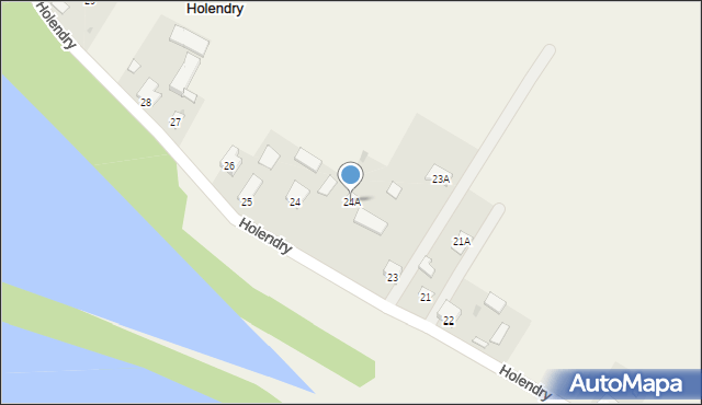 Holendry, Holendry, 24A, mapa Holendry