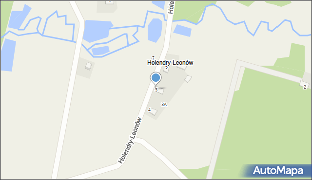 Holendry, Holendry-Leonów, 3, mapa Holendry