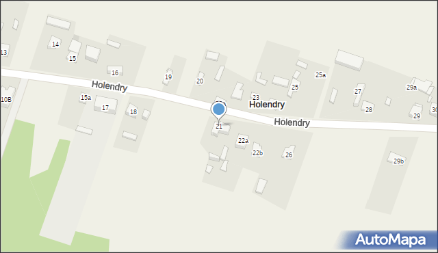 Holendry, Holendry, 21, mapa Holendry