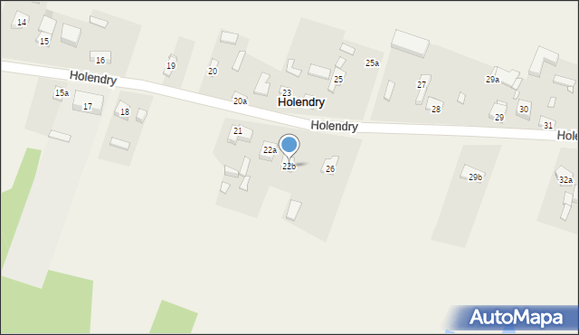 Holendry, Holendry, 22b, mapa Holendry