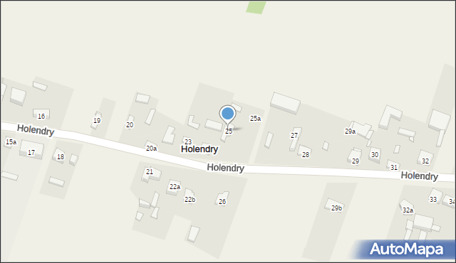 Holendry, Holendry, 25, mapa Holendry