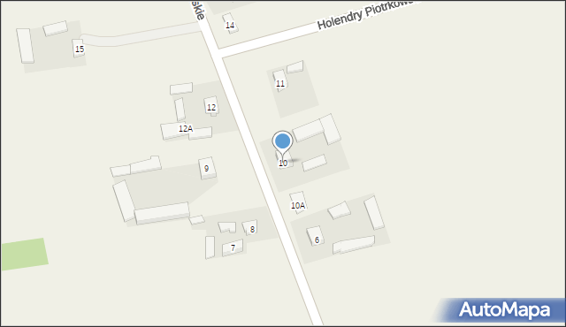 Holendry Piotrkowskie, Holendry Piotrkowskie, 10, mapa Holendry Piotrkowskie