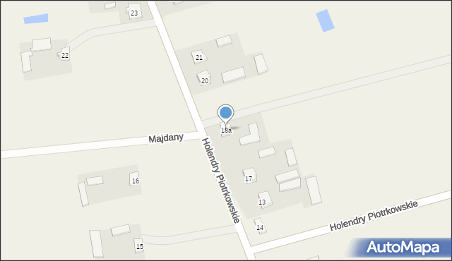 Holendry Piotrkowskie, Holendry Piotrkowskie, 18a, mapa Holendry Piotrkowskie