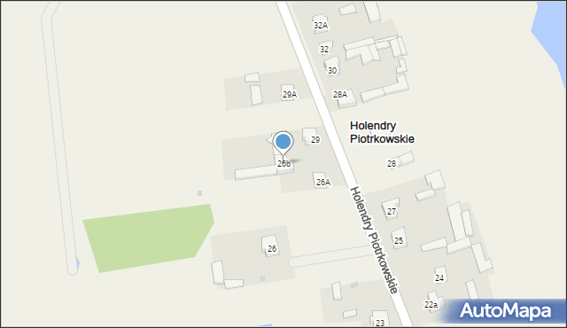 Holendry Piotrkowskie, Holendry Piotrkowskie, 26b, mapa Holendry Piotrkowskie
