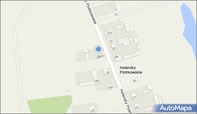 Holendry Piotrkowskie, Holendry Piotrkowskie, 29A, mapa Holendry Piotrkowskie