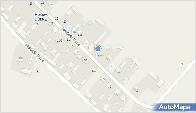 Hołówki Duże, Hołówki Duże, 10, mapa Hołówki Duże