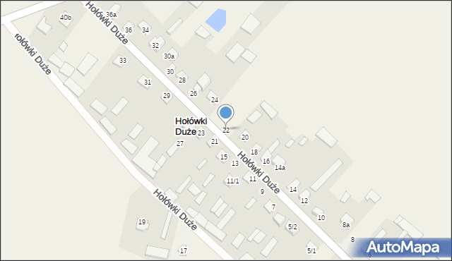 Hołówki Duże, Hołówki Duże, 22, mapa Hołówki Duże