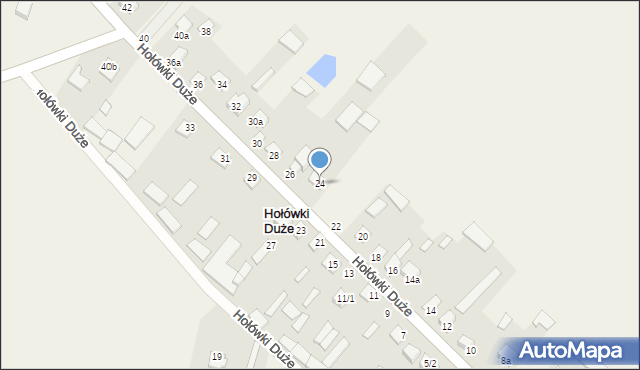 Hołówki Duże, Hołówki Duże, 24, mapa Hołówki Duże