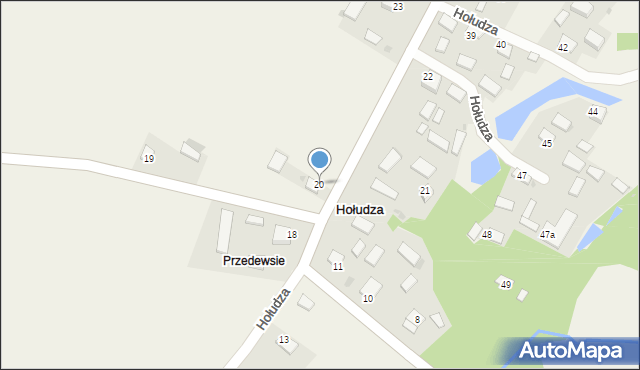 Hołudza, Hołudza, 20, mapa Hołudza