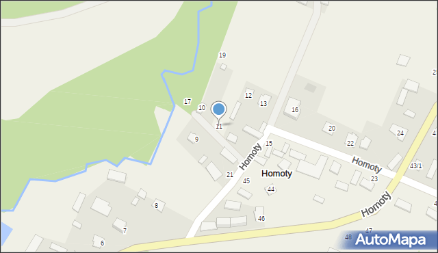 Homoty, Homoty, 11, mapa Homoty