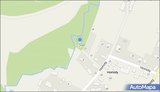 Homoty, Homoty, 17, mapa Homoty