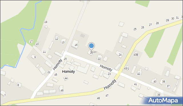 Homoty, Homoty, 20, mapa Homoty