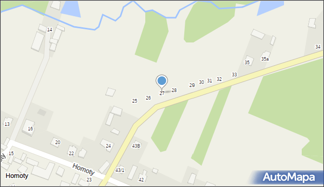 Homoty, Homoty, 27, mapa Homoty