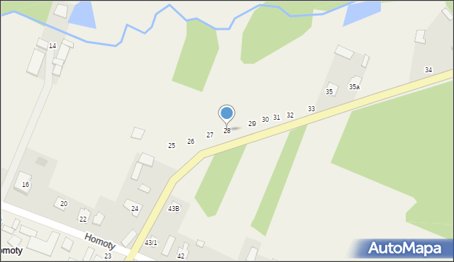 Homoty, Homoty, 28, mapa Homoty