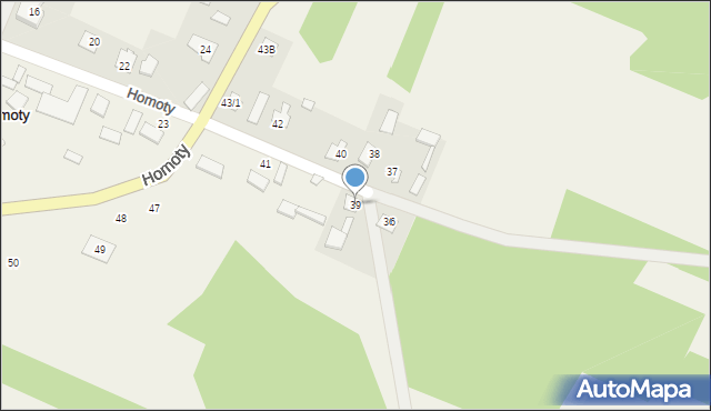 Homoty, Homoty, 39, mapa Homoty