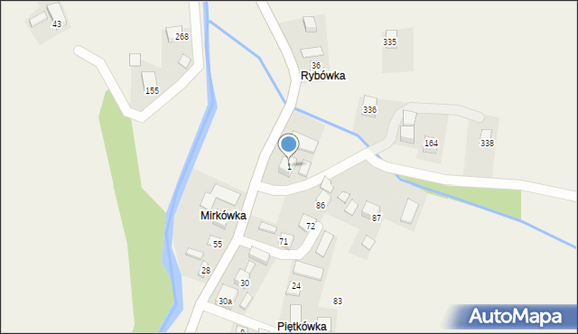 Homrzyska, Homrzyska, 1, mapa Homrzyska