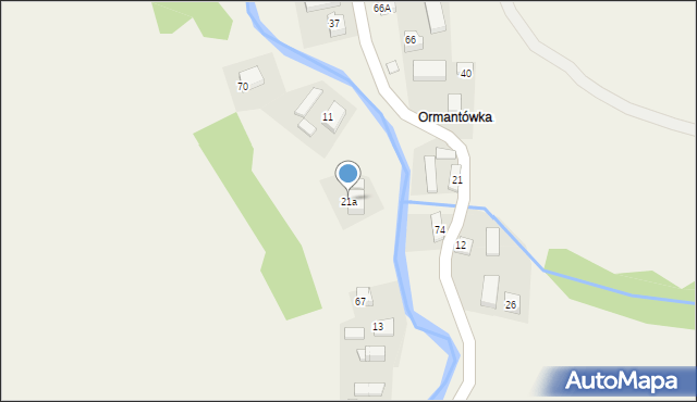 Homrzyska, Homrzyska, 21a, mapa Homrzyska