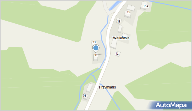 Homrzyska, Homrzyska, 91, mapa Homrzyska