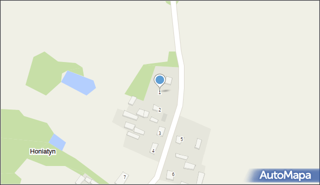 Honiatyn, Honiatyn, 1, mapa Honiatyn