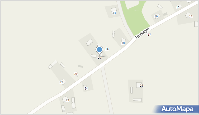 Honiatyn, Honiatyn, 20, mapa Honiatyn