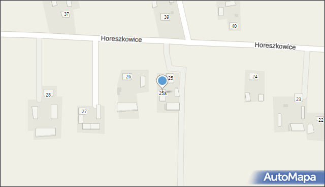 Horeszkowice, Horeszkowice, 25a, mapa Horeszkowice
