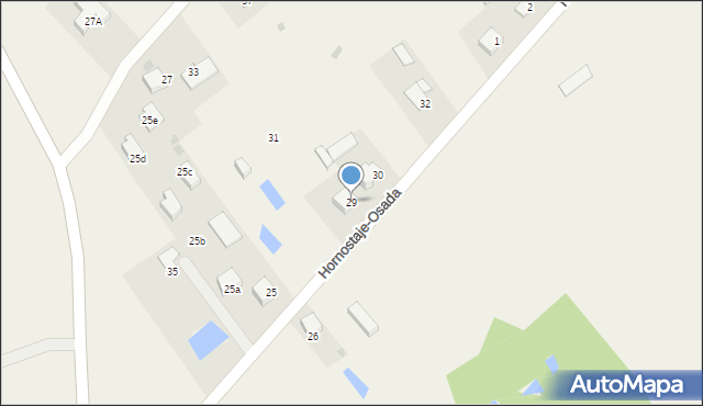 Hornostaje-Osada, Hornostaje-Osada, 29, mapa Hornostaje-Osada