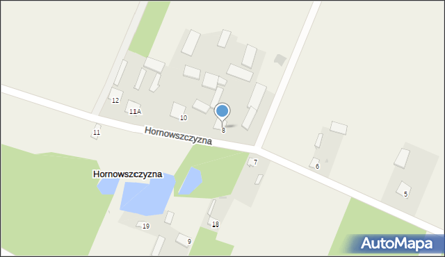 Hornowszczyzna, Hornowszczyzna, 8A, mapa Hornowszczyzna