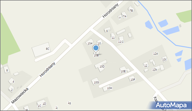 Horodniany, Horodniany, 10B, mapa Horodniany
