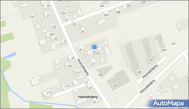 Horodniany, Horodniany, 14j, mapa Horodniany