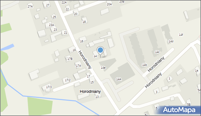 Horodniany, Horodniany, 14l, mapa Horodniany