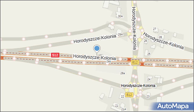 Horodyszcze-Kolonia, Horodyszcze-Kolonia, 28c, mapa Horodyszcze-Kolonia
