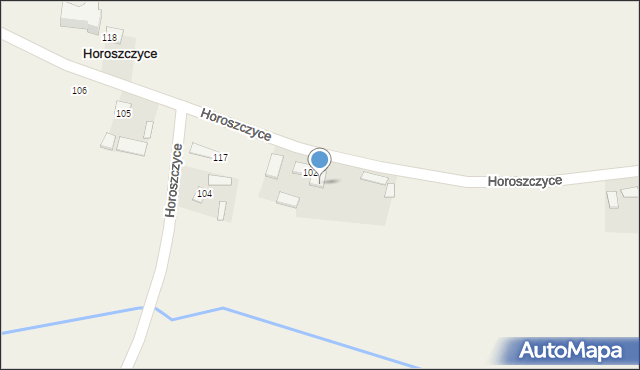Horoszczyce, Horoszczyce, 102A, mapa Horoszczyce