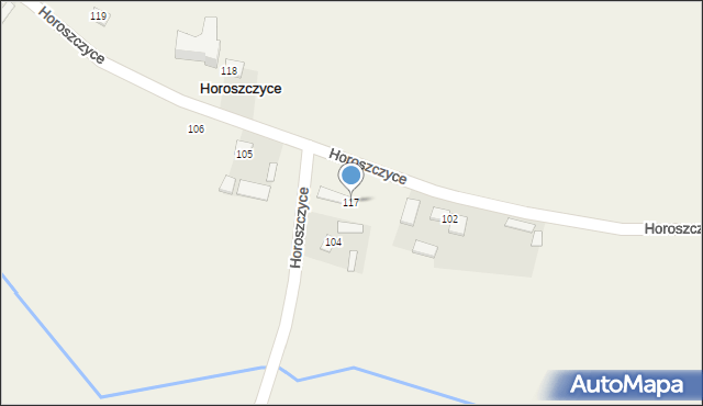 Horoszczyce, Horoszczyce, 117, mapa Horoszczyce