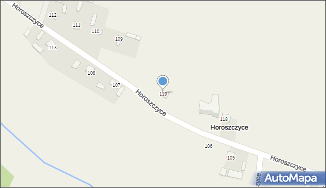 Horoszczyce, Horoszczyce, 119, mapa Horoszczyce