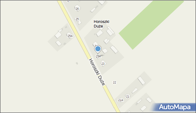 Horoszki Duże, Horoszki Duże, 23A, mapa Horoszki Duże